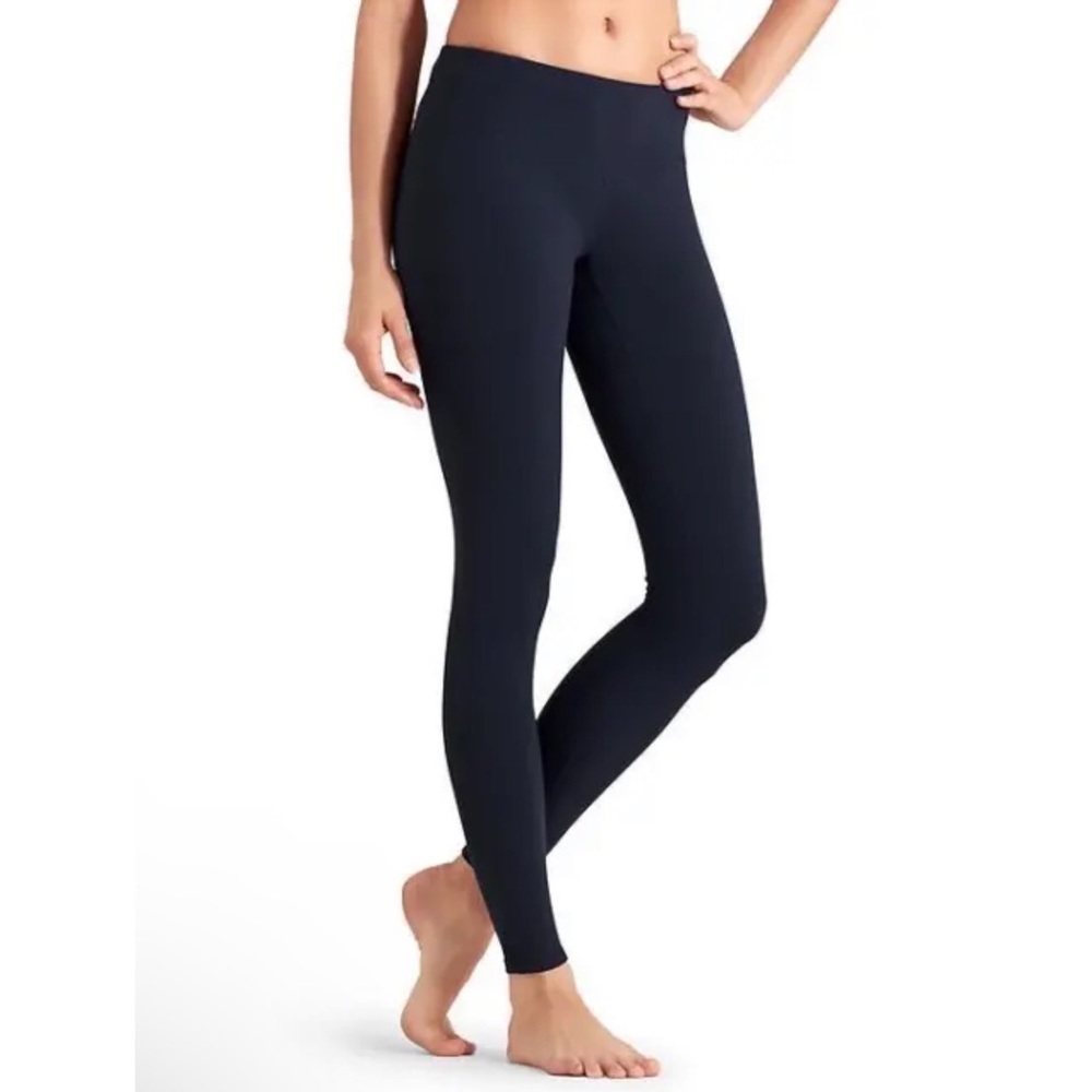 ATHLETA Chaturanga Tight Mid-Rise Leggings Yoga Activewear Navy Size XS